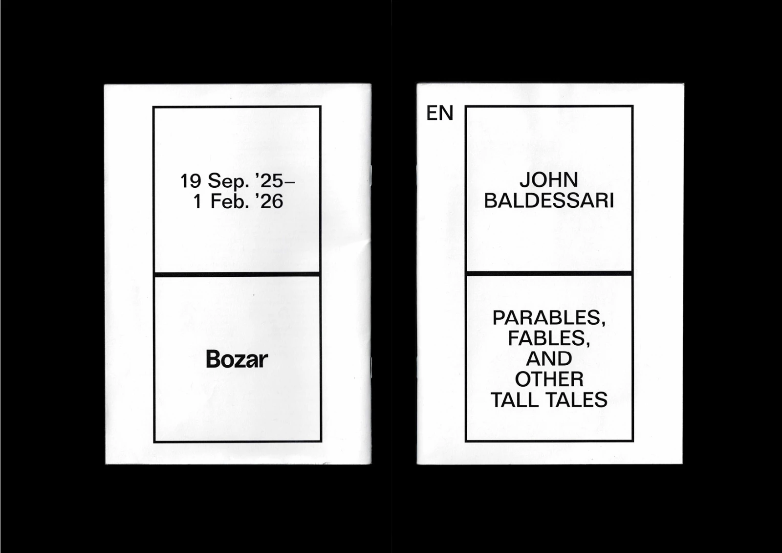 John Baldessari—Parables, Fables, and Other Tall Tales